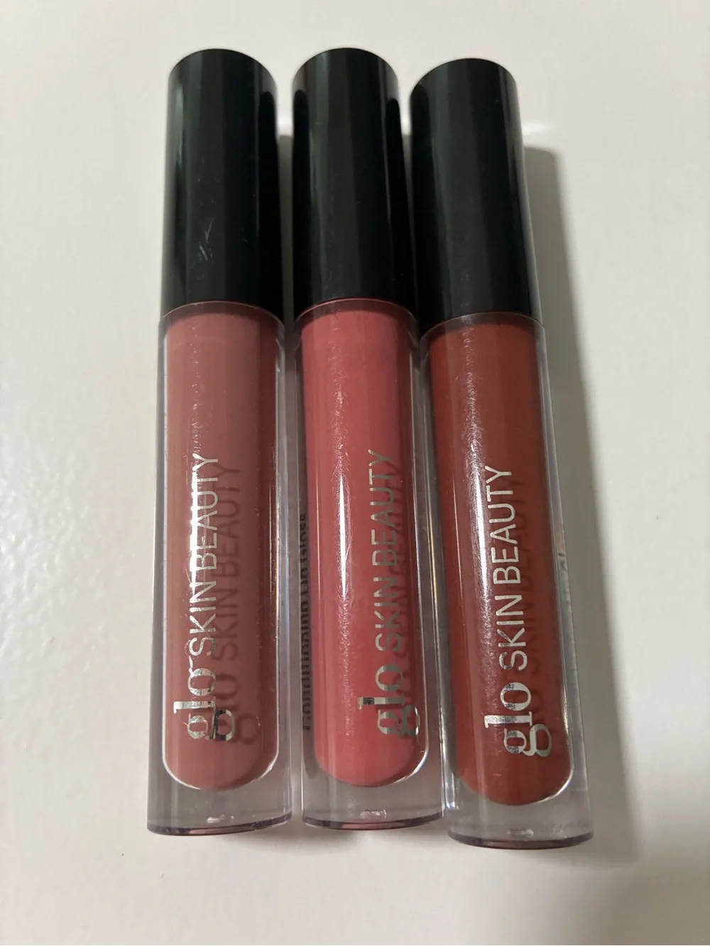 Glo Skin Beauty Liquid Lipstick 3 Set - Dusty Rose, Mauve Pink & Warm Brown